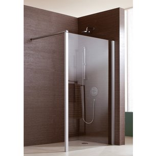 JAZZ fixed shower screen + open shower 120 cm in transparent matt silver glass + stabilization bar Ref. L13JPW12030. Shop for durable plumbing and electrical materials at Nigeria-Materiels.com. We are committed to excellence.