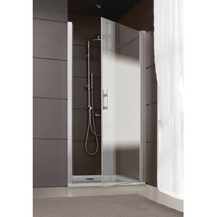 JAZZ shower screen + total pivoting face 80 cm in frosted glass matt silver Ref. L13JPPT08090. Find the best plumbing and construction materials at Nigeria-Materiels.com. We are your trusted partner.