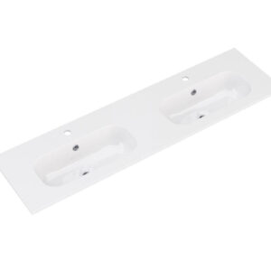 ALTERNA 140cm PLENITUDE double basin synthetic washbasin Depth 38cm. Discover the best industrial and plumbing supplies at Nigeria-Materiels.com. We are your trusted partner.