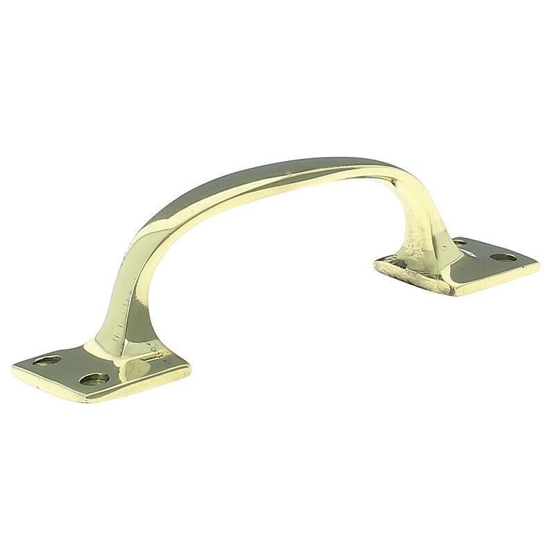 Polished brass legged handle - length 150 mm, center distance 140 mm. Nigeria-Materiels.com provides top-notch plumbing and electrical supplies. Your projects deserve the best tools.