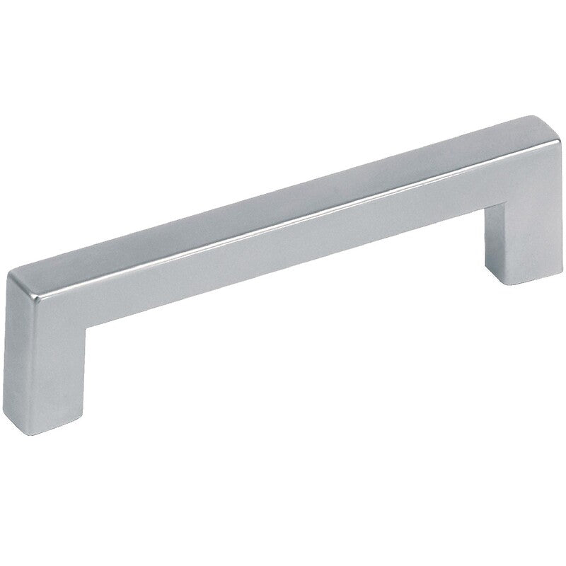 Zamak bar handle with matt chrome finish - length 146 mm, center distance 128 mm - 7471. Nigeria-Materiels.com provides premium electrical and industrial materials. Your projects deserve the best.