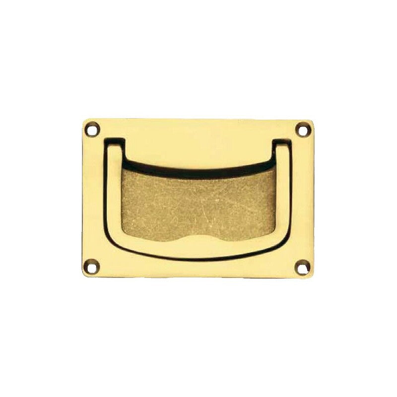 Rectangular recessed brass handle - 75 x 50 mm - polished varnished finish. Nigeria-Materiels.com is dedicated to providing premium industrial and plumbing supplies. Your satisfaction is our goal.