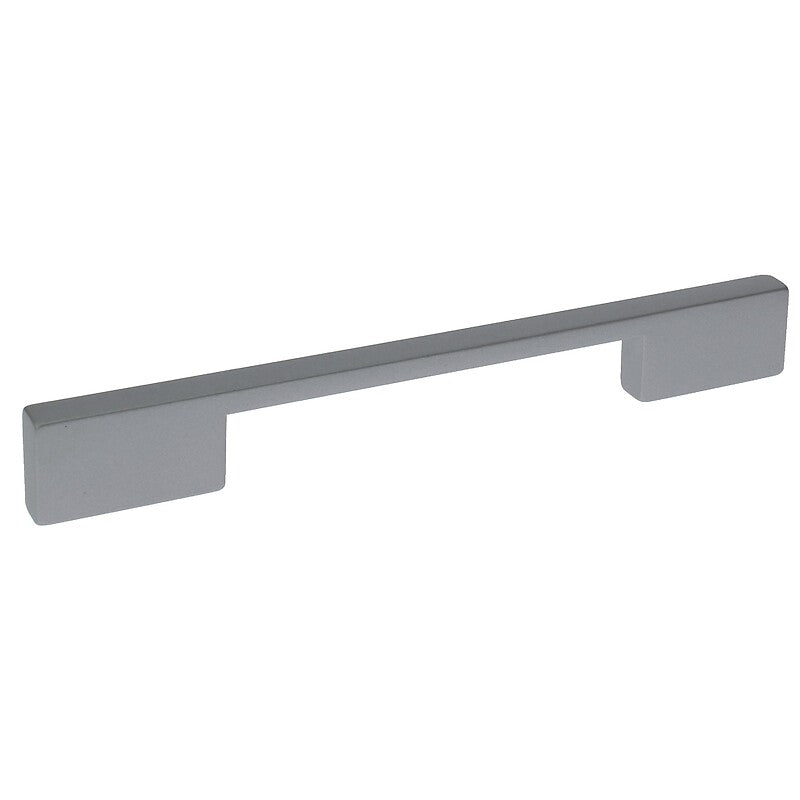 Zamak handle with aluminum finish - length 157 mm, center distance 128 mm - Align 7543. Explore our collection of electrical and construction supplies at Nigeria-Materiels.com. We are your reliable partner.