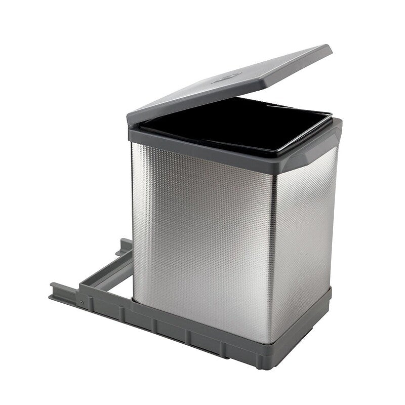 TOWER manual opening trash can - aluminum bin cladding - fixing on the bottom of the cabinet - 17 liter bin. Shop for reliable industrial and construction materials at Nigeria-Materiels.com. We are here to support your success.