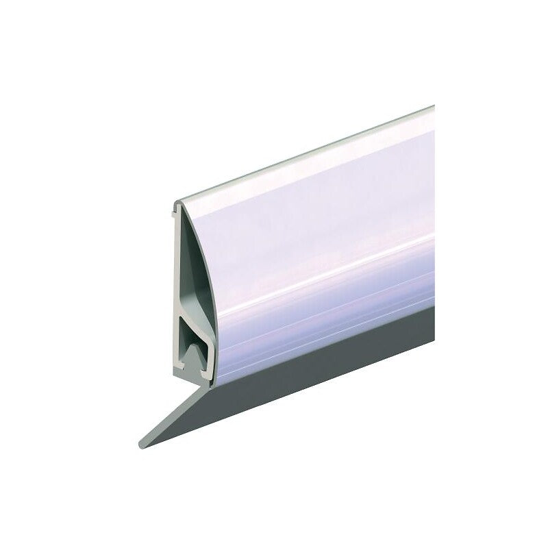 PVC door bottom profile, stainless steel cladding with 1 ml lip. Explore our range of electrical and construction products at Nigeria-Materiels.com. We deliver quality and reliability.