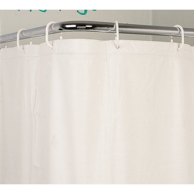 Shower curtain H 180 L 090 cm 6 white plastic rings ref. 804090. Find durable plumbing and electrical materials at Nigeria-Materiels.com. We are committed to your success.