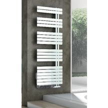 ALTERNA CONCERTO asymmetric hot water towel dryer 1754x550mm 890W + 1000W booster white. Nigeria-Materiels.com provides premium electrical and industrial materials. Your projects deserve the best.