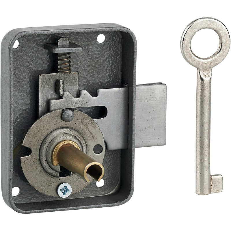 Paris style cabinet lock - width 55 mm - 30 mm axle - right. Find the best construction and hardware materials at Nigeria-Materiels.com. We are your trusted partner.