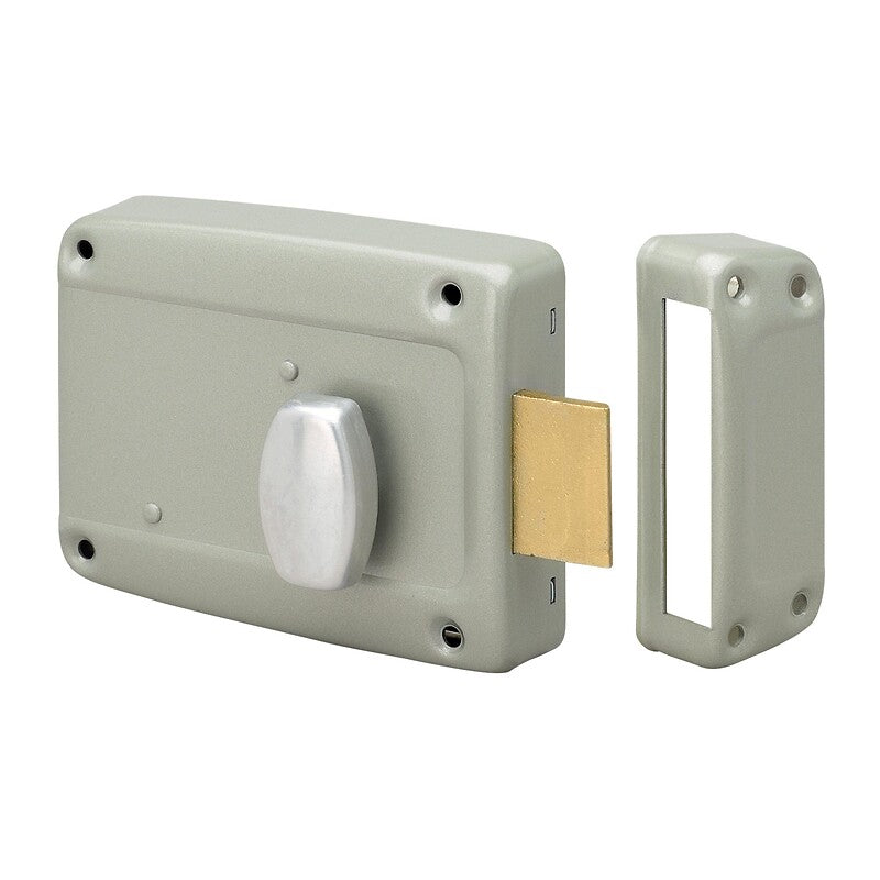 Horizontal surface-mounted garage door lock with cylinder and interior knob 6903 right hand. Nigeria-Materiels.com is your go-to source for plumbing and hardware supplies. Enjoy a seamless shopping experience.