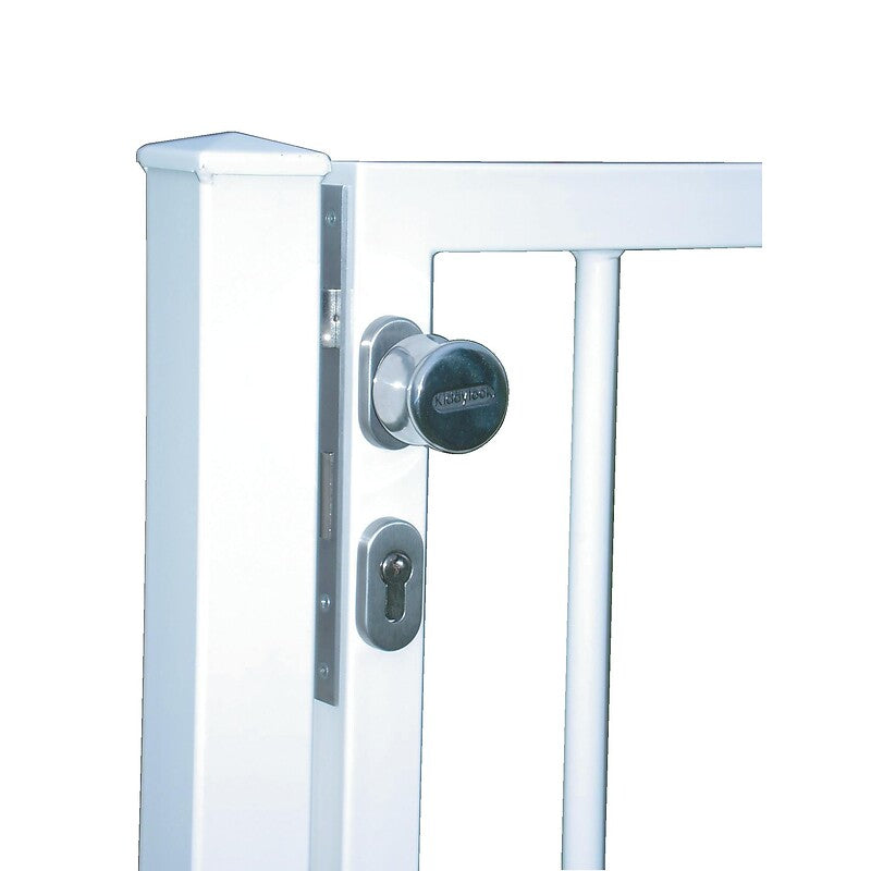 Pool gate lock complete kit, left - KIDDYLOCK. Find the best construction and hardware materials at Nigeria-Materiels.com. We are your trusted partner.