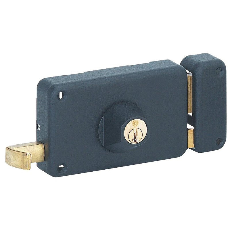 Horizontal round cylinder surface-mounted lock with right pull. Nigeria-Materiels.com offers high-quality hardware and industrial tools. Trust us for all your project needs.