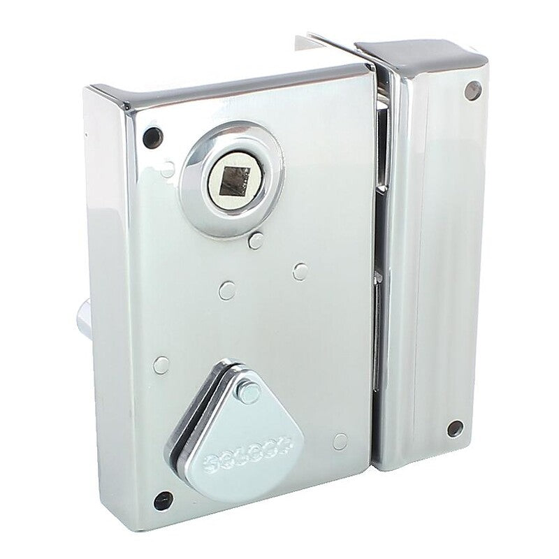 Vertical surface-mounted lock with stainless steel mortise - Deadbolt and half-turn - 4 right-hand tumblers. Find high-quality hardware and plumbing products at Nigeria-Materiels.com. We cater to both small and large-scale projects.