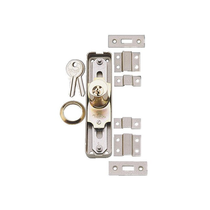 Espagnolette lock with round cylinder - 2 points - 28 x 120 mm - 5183. Nigeria-Materiels.com offers a wide selection of hardware and plumbing products. Get the best tools for your projects today.