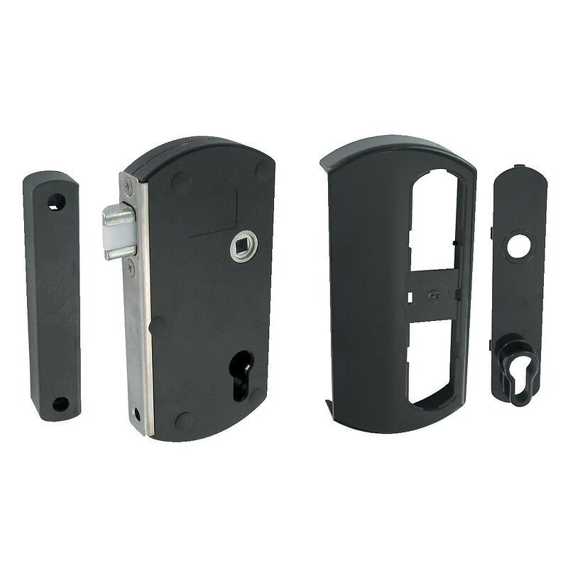 GATE LOCK (KIT) BLACK. Find the best plumbing and construction materials at Nigeria-Materiels.com. We are your trusted partner.