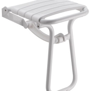 Retractable shower seat 38 x 35.5 cm white with automatic crutch ref. 047630. Find the best construction and hardware materials at Nigeria-Materiels.com. We are your trusted partner.