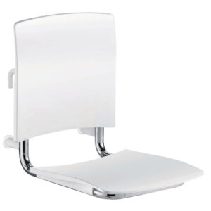 Stainless steel shower seat to hang, seat and backrest very comfortable nylon HR shiny white ref. 510300. Nigeria-Materiels.com is your go-to source for construction and hardware supplies. Enjoy a seamless shopping experience.