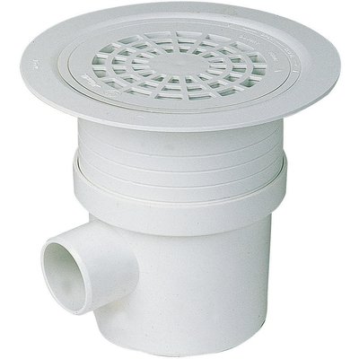 Plastic floor drain + grid - SITAR - white PVC - Ø 50/63/50 mm - H. 125/175 mm. Nigeria-Materiels.com is dedicated to providing top-notch hardware and construction supplies. Your satisfaction is our priority.