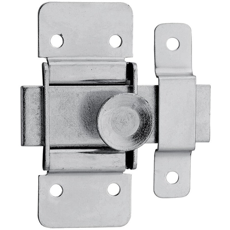 Zinc-plated steel target with flat bolt, 30 mm wide. Nigeria-Materiels.com offers a wide selection of hardware and plumbing supplies. Your satisfaction is guaranteed.