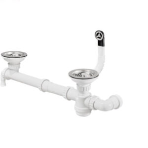 Complete drain for 2-bowl Moderna sink, FCTV090P08. Shop for reliable hardware and industrial supplies at Nigeria-Materiels.com. We are here to support your goals.