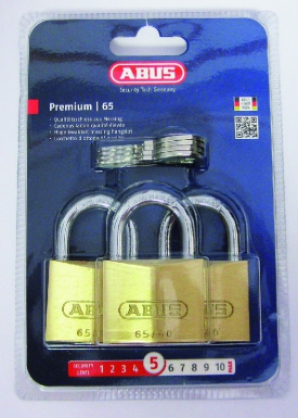 3 BRASS PADLOCKS 65/30C/D TRIPLE CEMENTED HANDLE H. 17 MM 4 KEYS. Discover the best industrial and plumbing supplies at Nigeria-Materiels.com. We are your trusted partner.