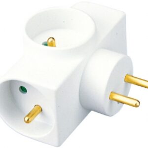 STANDARDIZED ADAPTERS TO TRIDIS ECLIPSES 16A 2P+T PINS Ø 4.8 MM WHITE COLOR. Find high-quality plumbing and electrical products at Nigeria-Materiels.com. We cater to both small and large-scale projects.