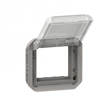 PLEXO IP55 WATERPROOF ADAPTER FOR MOSAIC FUNCTION - GREY FINISH WITH TRANSPARENT SHUTTER. At Nigeria-Materiels.com, we bring you premium hardware and industrial tools. Shop with us for durable and efficient solutions.