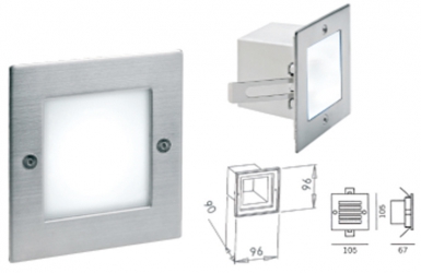 "DINA" WALL RECESSED LIGHTING UNIT 230 VOLTS CL I IP 54 16 LEDS OF 0.2 WATT WHITE. Discover the best in plumbing and electrical supplies at Nigeria-Materiels.com. We provide reliable products for all your construction needs.