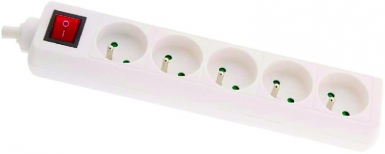 STANDARD MULTI-SOCKET BLOCKS WITH SWITCH 5X16A H05VV-F 3G1MM2 1 METER 3680W-230V~ - WHITE. Shop for reliable hardware and industrial supplies at Nigeria-Materiels.com. We are here to support your goals.