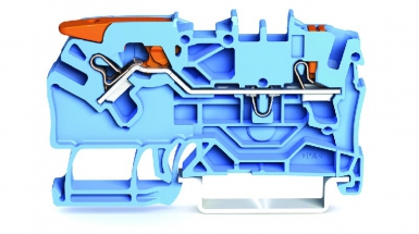 PASSING TERMINAL FOR 2 CONDUCTORS WITH LEVER AND PUSH BUTTON; 2.5 MM2 - BLUE. Explore our extensive catalog of industrial tools and materials at Nigeria-Materiels.com. We deliver quality and reliability.