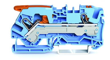 TERMINAL BLOCK FOR 2 CONDUCTORS WITH LEVER AND PUSH BUTTON; 6 MM2 - BLUE. Nigeria-Materiels.com offers a wide range of hardware and electrical products. Quality and affordability guaranteed.