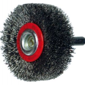 CIRCULAR BRUSH - WAVY STEEL WIRE 0.20 MM - Ø 70 MM - THICKNESS 18 MM - ROD 6. Nigeria-Materiels.com is your go-to source for construction and hardware supplies. Enjoy a seamless shopping experience.