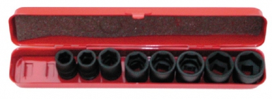 8 PIECE 1/2" IMPACT SOCKET SET: 13,14,17,19,21,22,23,24. Nigeria-Materiels.com offers high-quality plumbing and construction supplies. Trust us for all your project needs.