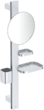 ALU+ BEAUTY BAR S700 COLUMN WITH SHELVES AND 200 MM MIRROR - GLOSSY SILVER. Nigeria-Materiels.com is your trusted partner for all your construction and hardware needs. Shop with us for quality and affordability.