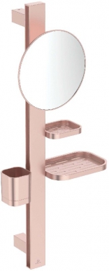 ALU+ BEAUTY BAR S700 COLUMN WITH SHELVES AND 200 MM MIRROR - BRUSHED PINK. Nigeria-Materiels.com offers a comprehensive range of plumbing and industrial materials. Shop with us for reliable solutions.