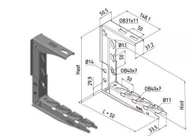 UNIVERSAL C-SHAPED CONSOLE FOR BFR BRN EXT. H. 150 LG.100 MM 127 DAN - Z275 FINISH. Explore our collection of construction and plumbing products at Nigeria-Materiels.com. We deliver excellence in every order.