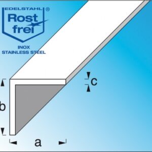 EQUAL CORNER STAINLESS STEEL V2A DIM. 10X10 MM THICKNESS 0.5 MM LENGTH 1 M. Nigeria-Materiels.com provides top-notch industrial and plumbing materials. Your projects deserve the best.