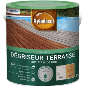 XYLADECOR TERRACE DEGREASER/CLEANER IN GEL - ACTS IN 15 MINUTES ON ALL TYPES OF CLEAN AND DRY WOOD - RINSE WITH WATER - 2.5 L. Nigeria-Materiels.com offers top-quality hardware and construction materials. Find everything you need for your projects in one place.