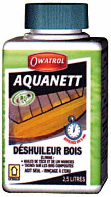 AQUANETT OIL REMOVER - ON DRY WOOD - ACTS IN 5 MIN - RINSE WITH WATER - 1L. Nigeria-Materiels.com offers high-quality plumbing and construction supplies. Trust us for all your project needs.