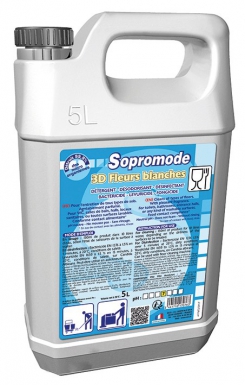 SOPROMODE DISINFECTION - FLOORS AND SURFACES - WHITE FLOWER SCENT - 5 L. Find the best plumbing and construction materials at Nigeria-Materiels.com. We are your trusted partner.