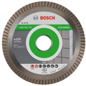 DRY DIAMOND DISC "BEST FOR CERAMIC EXTRACLEAN TURBO", Ø 125 MM, BORE 22.23 MM. Find reliable industrial and plumbing supplies at Nigeria-Materiels.com. We make your projects easier and more efficient.