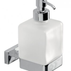 WALL MOUNTED SOAP DISPENSER WITH SATIN GLASS JAR - LÉA - CHROME. Nigeria-Materiels.com provides premium electrical and industrial materials. Your projects deserve the best.