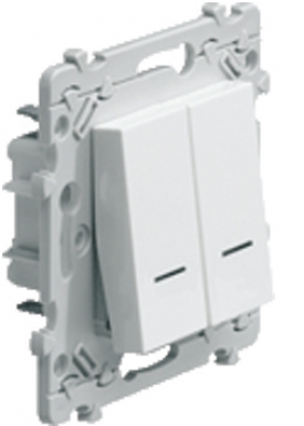 DOUBLE PUSH BUTTON WITH INDICATOR LIGHT 10A 250 V SANVIS CONNECTION - PURE WHITE COLOR. Nigeria-Materiels.com is dedicated to providing top-notch electrical and construction supplies. Shop with confidence and ease.