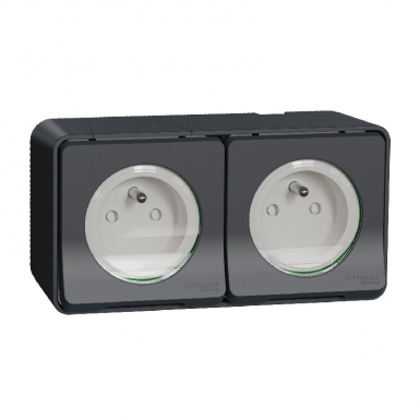 DOUBLE 2P+T PRE-WIRED HORIZ POWER SOCKET - MUREVA STYL - SURFACE MOUNTED - IP55 IK08 - GREY. Nigeria-Materiels.com is your one-stop shop for all your construction and hardware needs. Enjoy a seamless shopping experience.