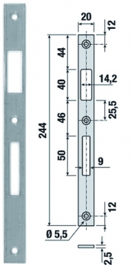 FLAT STAINLESS STEEL STRIKE DIM. 244 X 20 THICKNESS 2.5 MM. Nigeria-Materiels.com is your go-to source for construction and hardware supplies. Enjoy a seamless shopping experience.