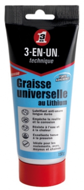 UNIVERSAL LITHIUM GREASE - 3 IN ONE TECHNIQUE - TUBE 150 G. Find durable plumbing and electrical materials at Nigeria-Materiels.com. We are committed to excellence.