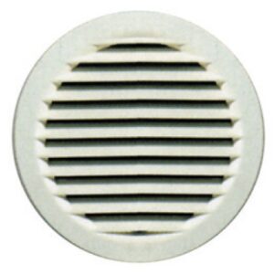 ROUND CLIP-ON VENTILATION GRILLE, PLASTIC, WHITE, WITH INSERT, Ø IN. 119 MM, S=75 CM2. Nigeria-Materiels.com offers a wide selection of plumbing and electrical products. Quality and affordability guaranteed.