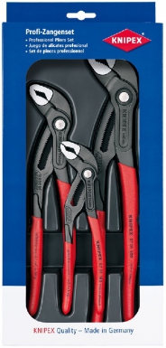 SET OF 3 "COBRA" MULTI-GRIP PLIERS POLISHED HEAD - PVC-SHEATHED BRANCHES - L. 180, 250 AND 300 MM. Find durable electrical and construction supplies at Nigeria-Materiels.com. We are committed to your success.