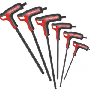 SET OF 6 T-HANDLE 6-POINTED WRENCHES "SERIES 84" - 3 - 4 - 5 - 6 - 7 - 8 MM. Explore our extensive catalog of industrial tools and materials at Nigeria-Materiels.com. We deliver quality and reliability.