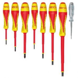 8 PIECE ULTIMATE INSULATED SCREWDRIVER SET 1000V - ERGONOMIC BI-COMPONENT HANDLE. Nigeria-Materiels.com is dedicated to providing premium construction and hardware materials. Your satisfaction is our priority.