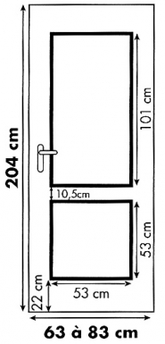 KIT 2 STRAIGHT PANELS "TO PAINT" DIM. 53X53X101 CM PROFILE M1 8X21 MM. Nigeria-Materiels.com is dedicated to providing premium construction and hardware materials. Your satisfaction is our priority.